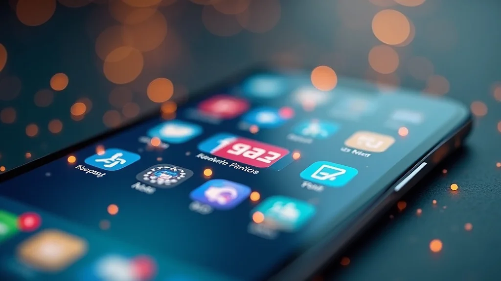 The image shows a smartphone screen displaying a curated list of apps, simplifying finding apps made easy on Android.