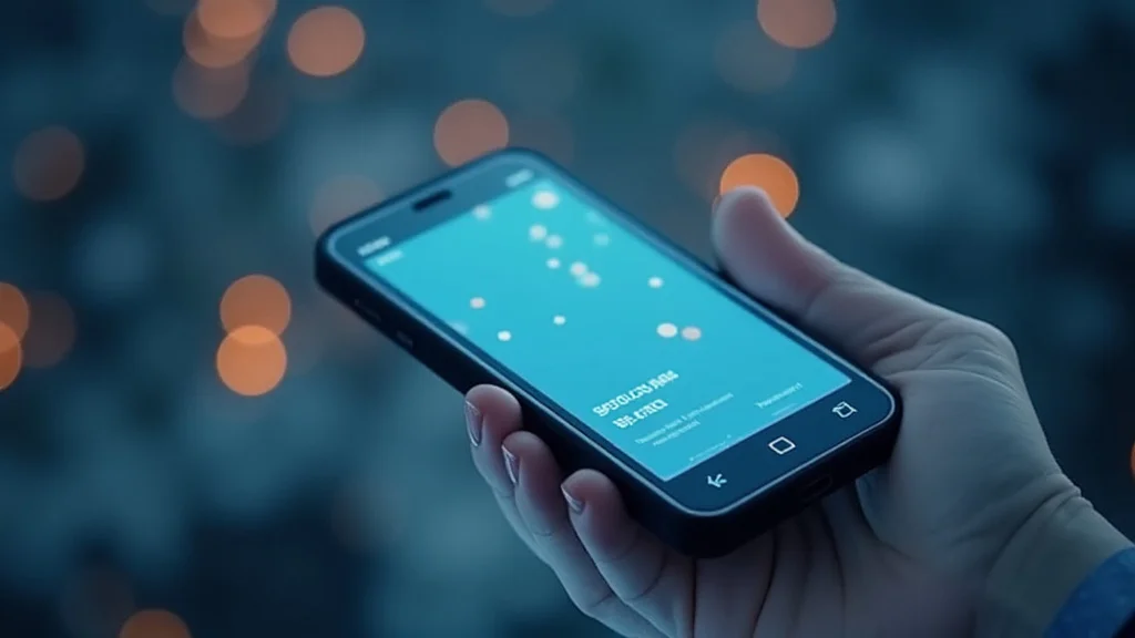 The image shows a smartphone displaying a basic Hello World Android app screen, perfect for Your First Android App A Simple Guide.